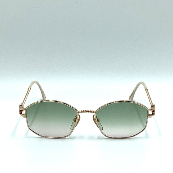 Occhiali da sole Henry Jullien  Norma  laminato oro  53/17  VINTAGE