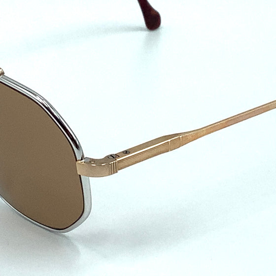 Occhiale da sole Henry Jullien  Laredo  laminato oro  56/17  VINTAGE