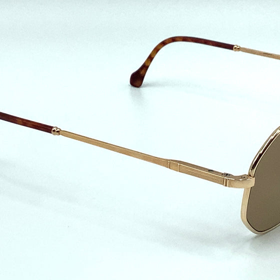 Occhiale da sole Henry Jullien  Tobago  laminato oro  56/17  VINTAGE